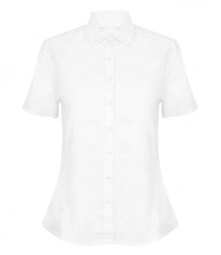 Henbury H518R Ladies Modern Short Sleeve Regular Fit Oxford Shirt